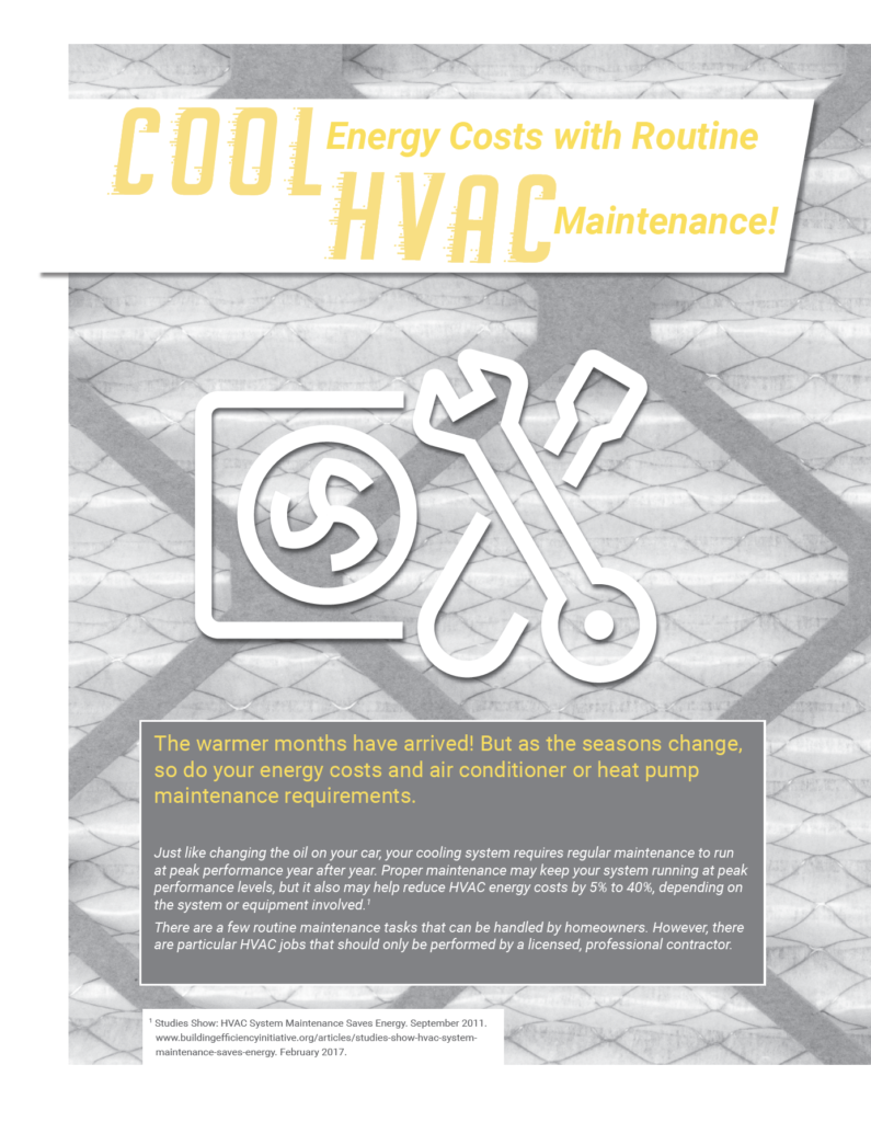 Cool Energy Costs with Routine HVAC Maintenance!