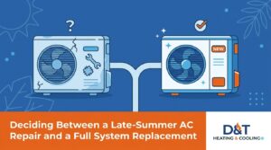 Deciding Between a Late-Summer AC Repair and a Full System Replacement — featured image